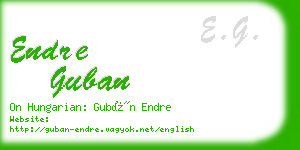 endre guban business card